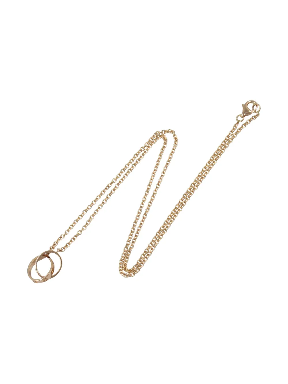 Cartier インターロッキングサークル ネックレス 18Kホワイトゴールド - ピンク Cartier インターロッキングサークル ネックレス 18Kホワイトゴールド - ピンク