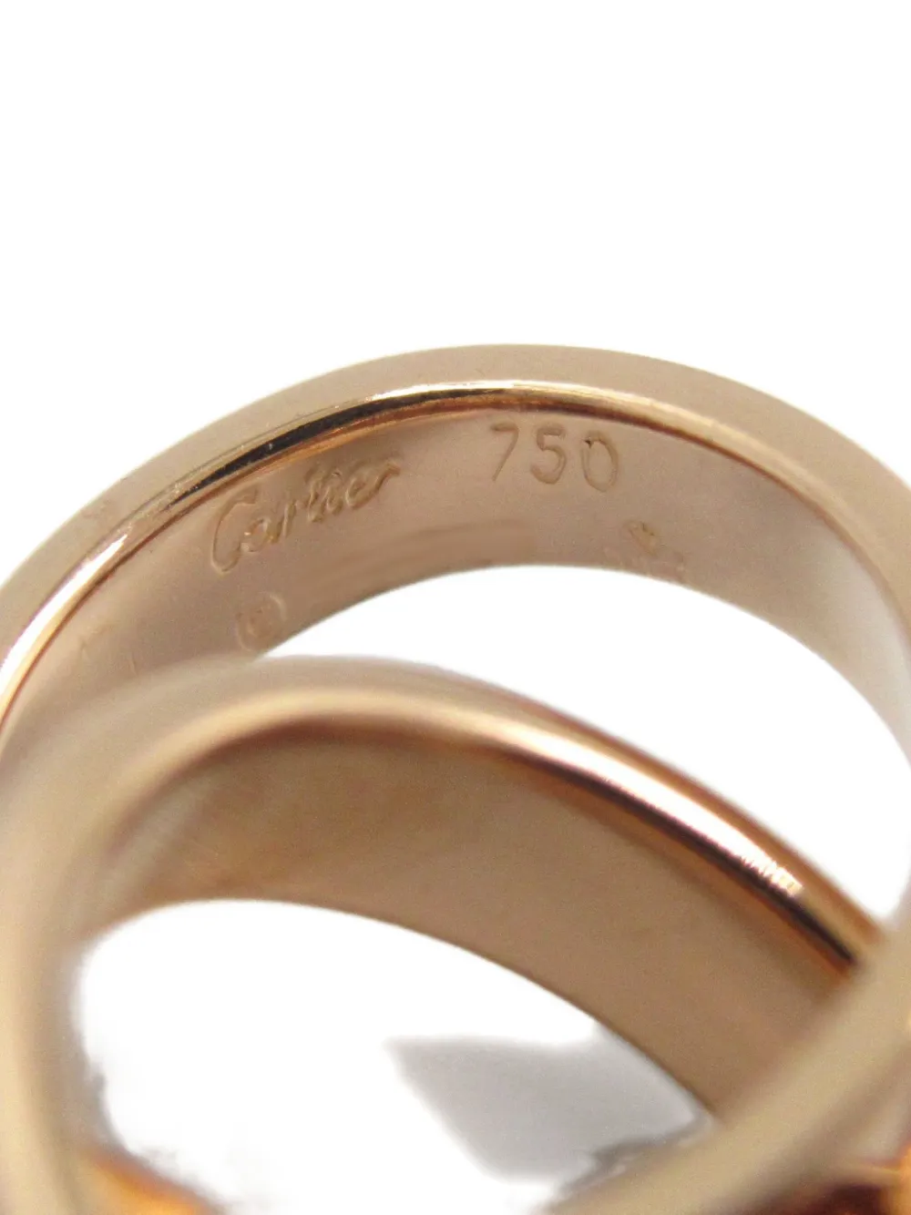 Pre-owned Cartier 18k Rose Gold Interlocking Circles Necklace In Pink