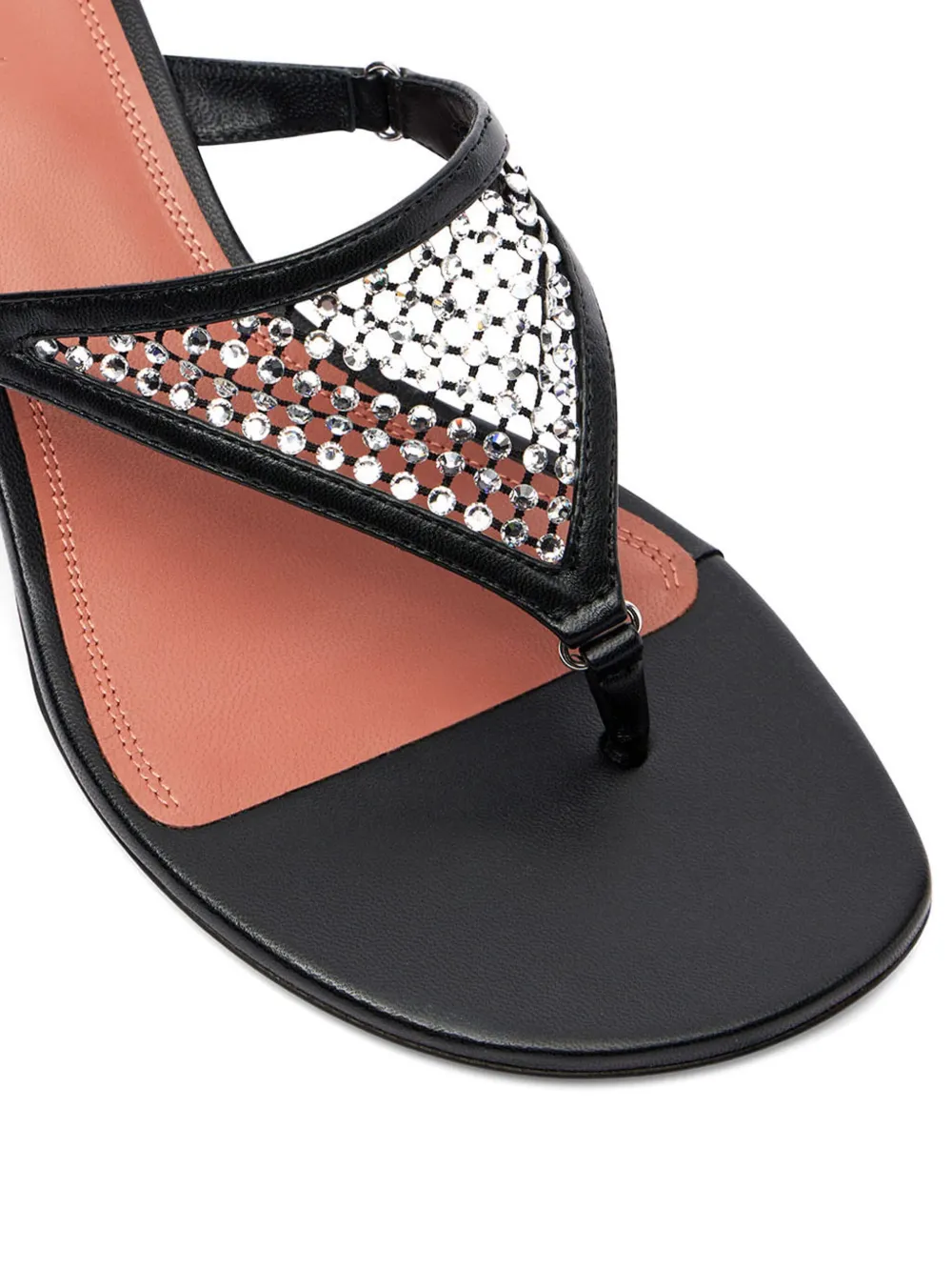 Amina Muaddi 45mm Cameron embellished heeled sandals Black