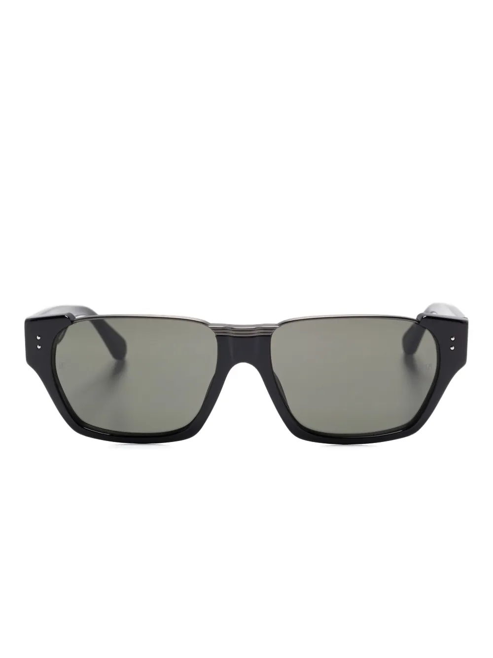 Linda Farrow rectangle sunglasses Zwart
