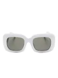 Linda Farrow rectangle-frame sunglasses - White