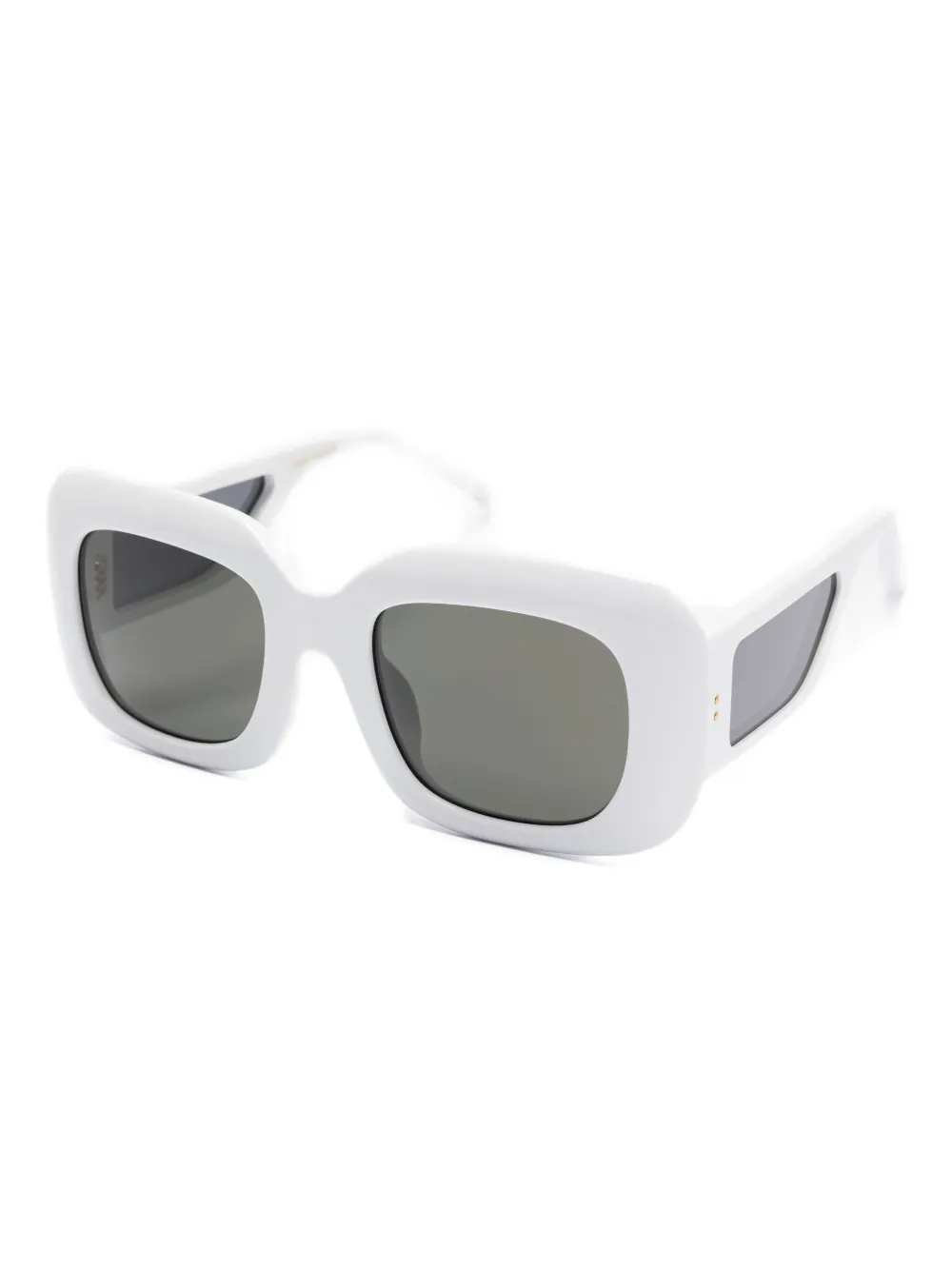 Linda Farrow rectangle-frame sunglasses Wit