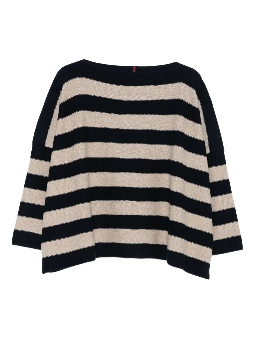 boat-neck striped sweater