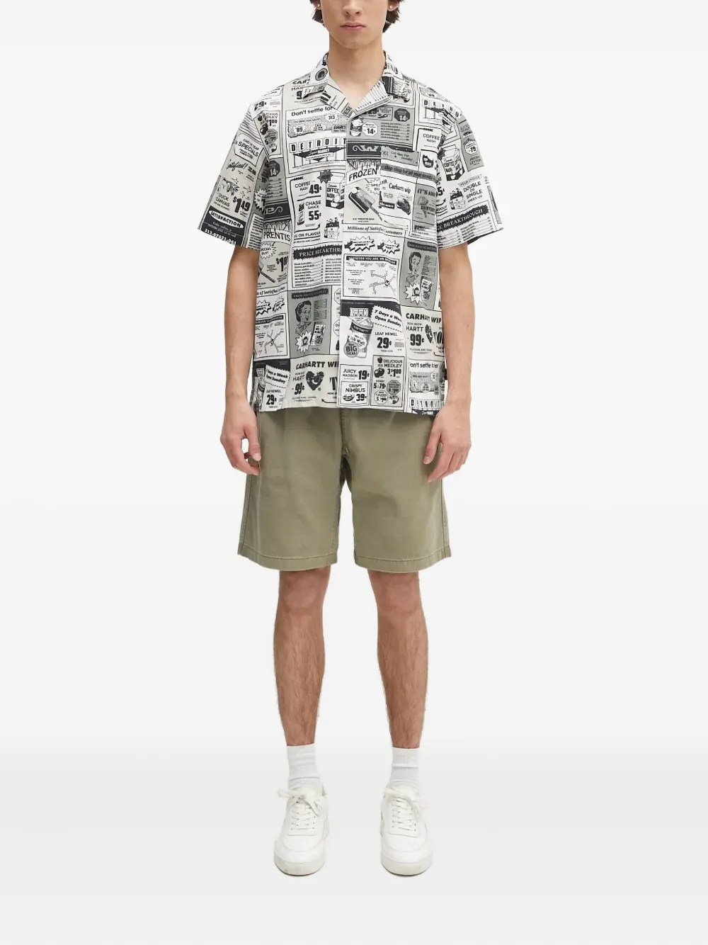 Carhartt WIP Overhemd met print en korte mouwen Wit