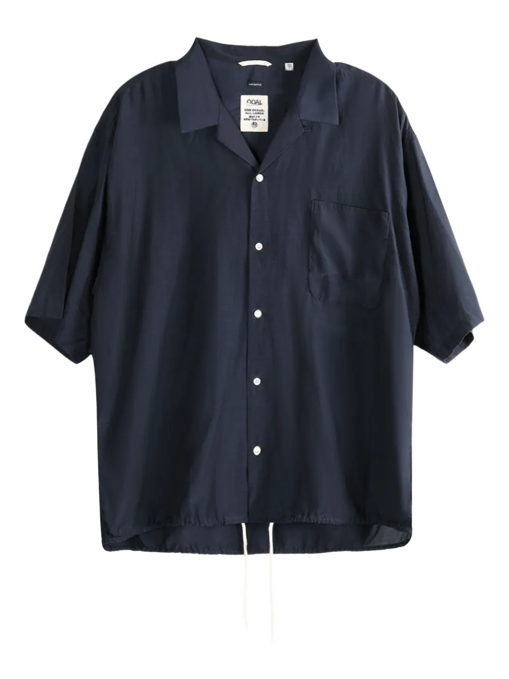 Nanamica drawstring short-sleeve shirt - ブルー Nanamica drawstring short-sleeve shirt - ブルー