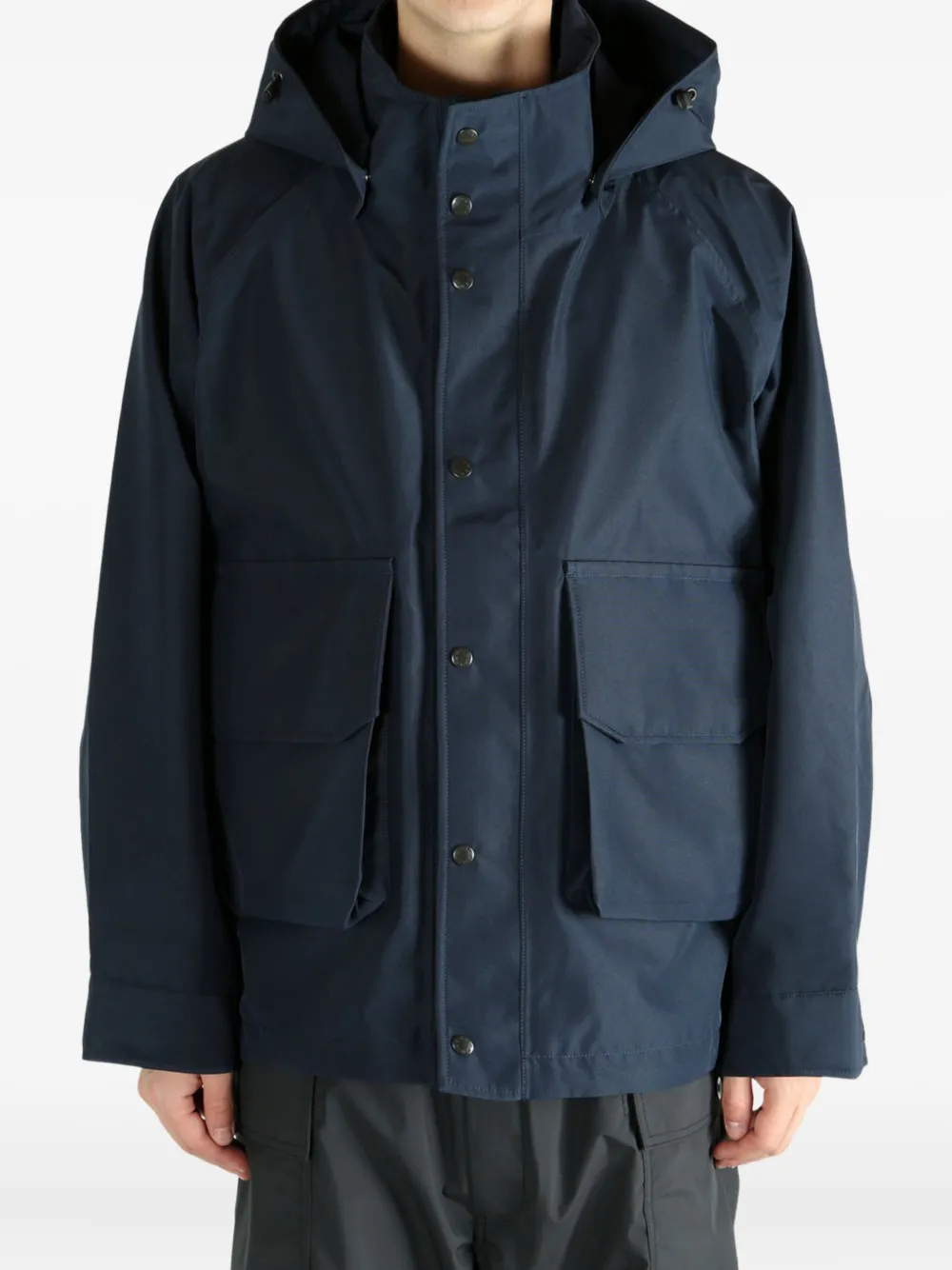 Nanamica x Gore-Tex flap-pocket parka coat Blauw
