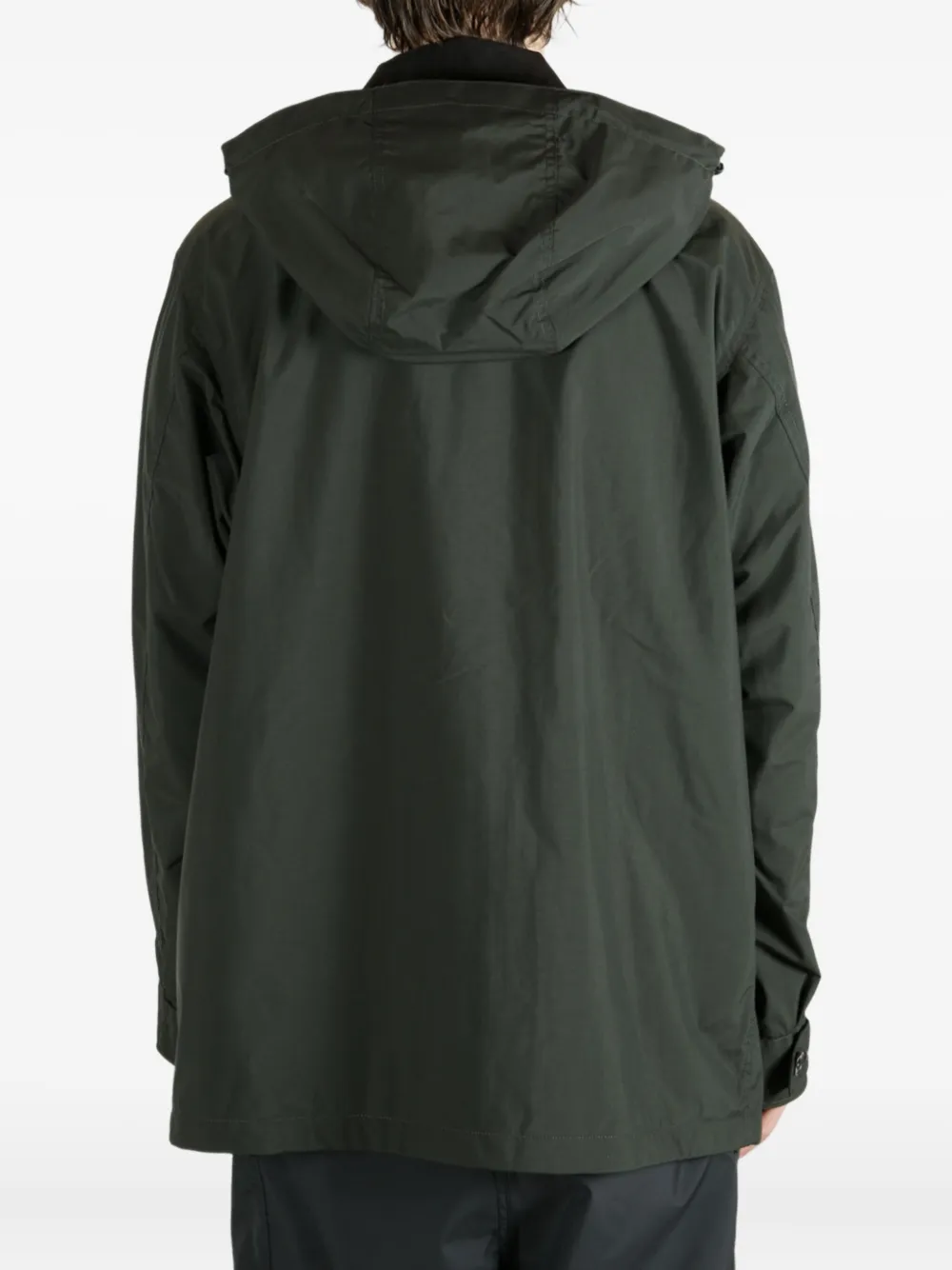 Nanamica x Pertex ︎ Unlimited hooded patch-pocket parka coat Groen