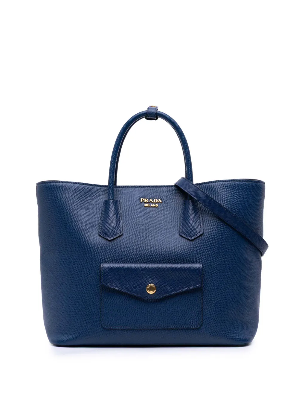 Prada Pre-Owned 2000-2024 サフィアーノクイル フロントポケット コンバーティブル トート サッチェルバッグ - Prada Pre-Owned 2000-2024 サフィアーノクイル フロントポケット コンバーティブル トート サッチェルバッグ -