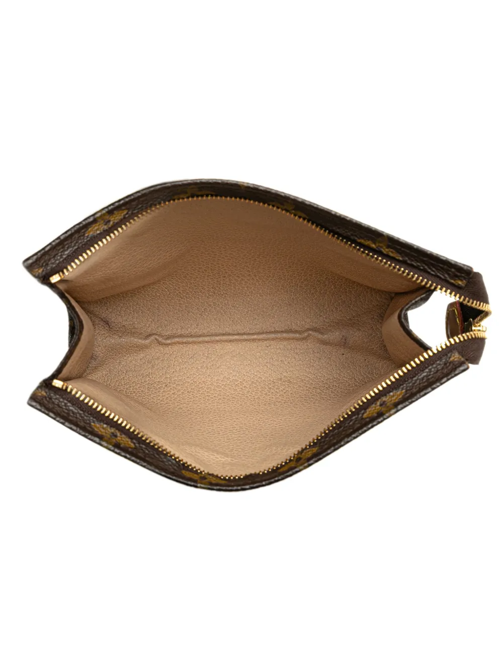 Pre-owned Louis Vuitton 1990 Monogram Toiletry 19 Pouch In Brown