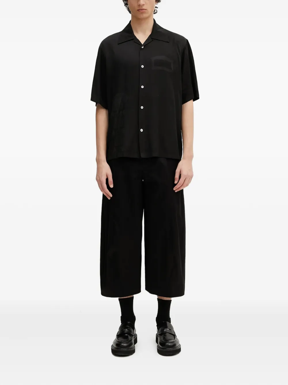 Aries Ancient Column shirt met korte mouwen Zwart