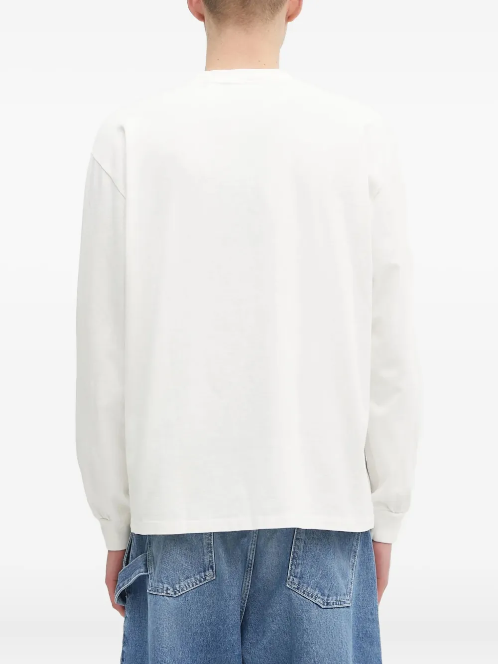 Aries Sweater met logoprint en lange mouwen Beige