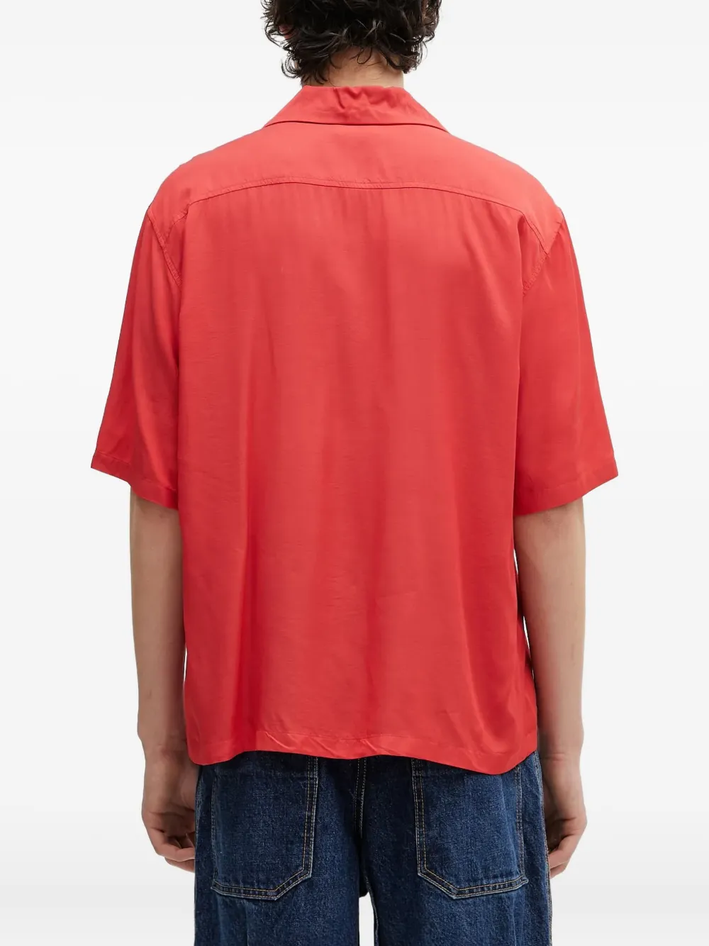 Aries Ancient Column shirt met korte mouwen Rood