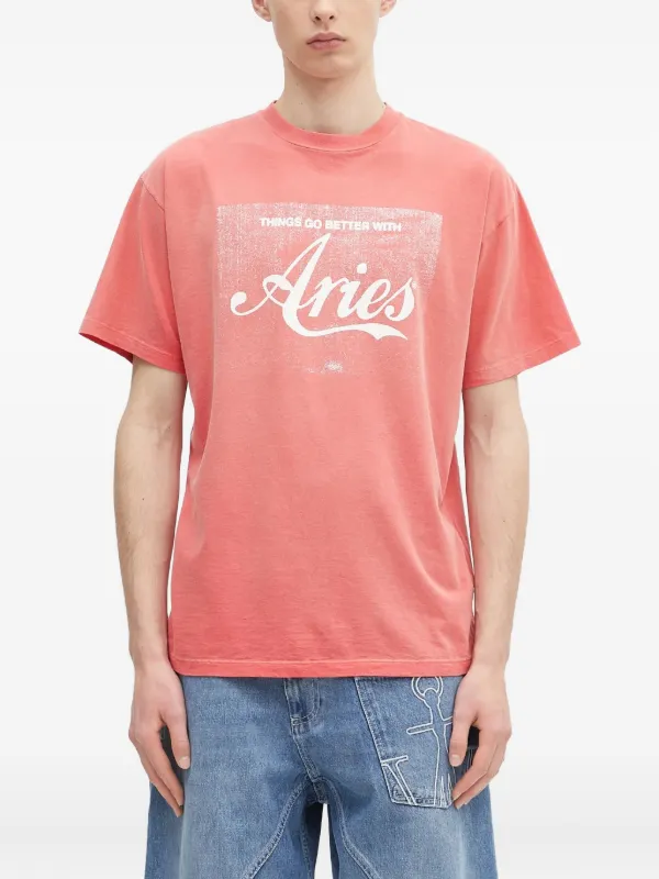 Aries ロゴ Tシャツ | レッド | FARFETCH JP