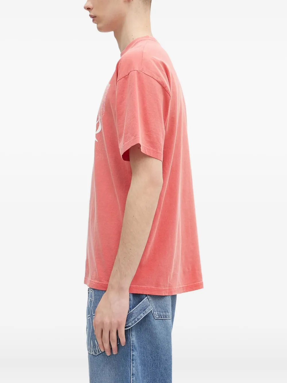 Aries logo-print T-shirt Rood