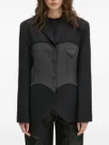 Andersson Bell pinstriped lace-insert blazer - Black