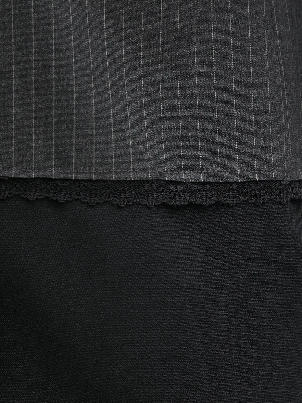 Andersson Bell pinstriped lace-insert blazer Zwart