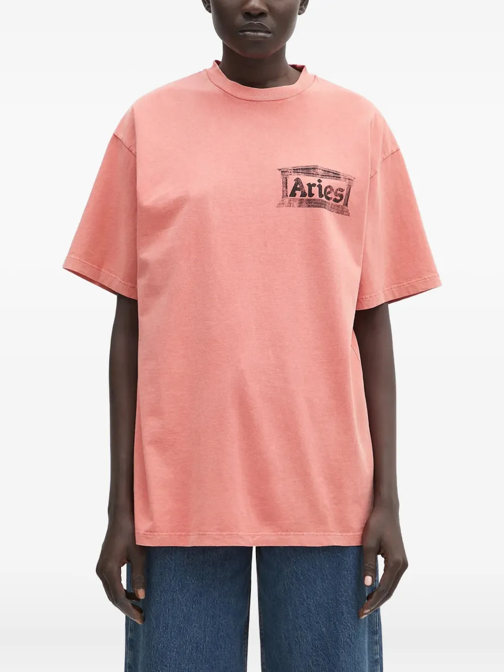 Aries Logo-print T-shirt In Pink