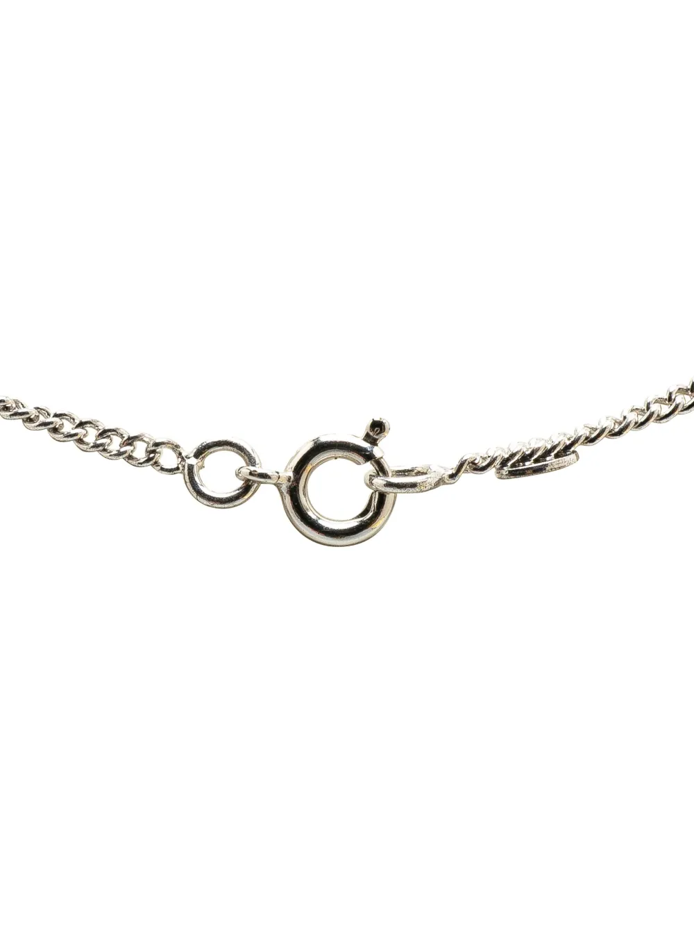 CHANEL Pre-Owned 2007 Silver CC Enamel Pendant Necklace costume necklace | Image 2