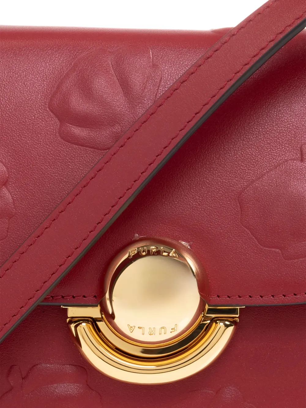 Furla Sfera embossed shoulder bag Rood
