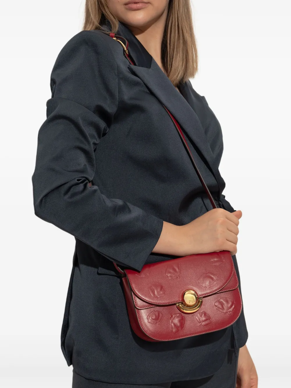 Furla Sfera schoudertas met reliëf - Rood