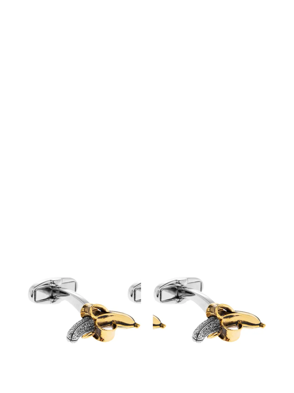 Paul Smith Banana-peel Cufflinks In Metallic