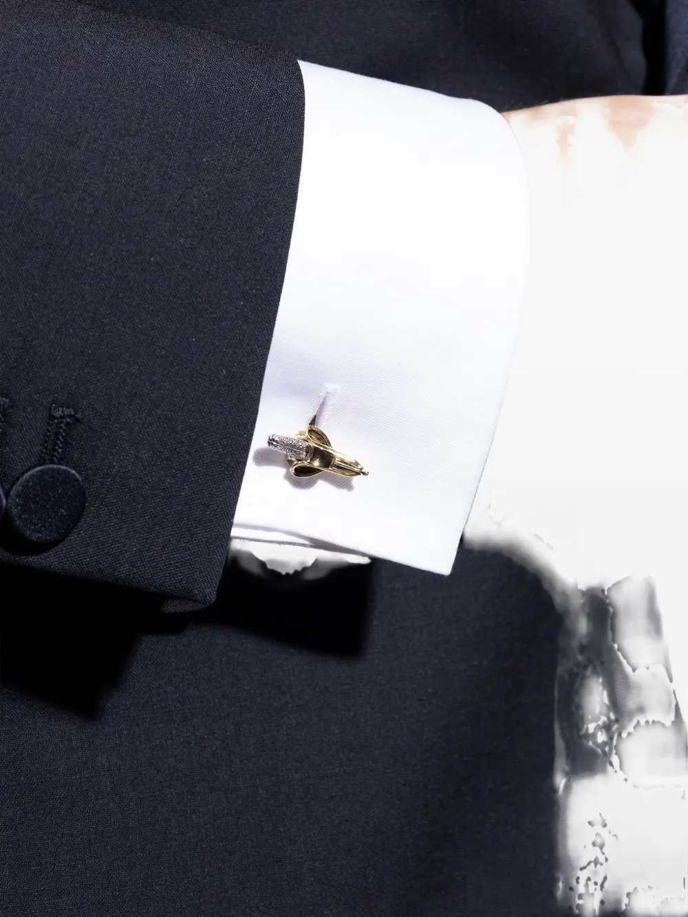 Paul Smith Manchetknopen met bananenschil Zilver