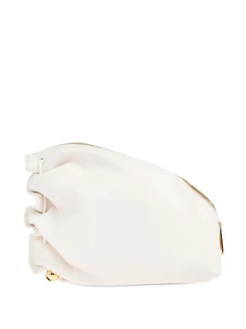 Furla drawstring-detail leather clucth bag