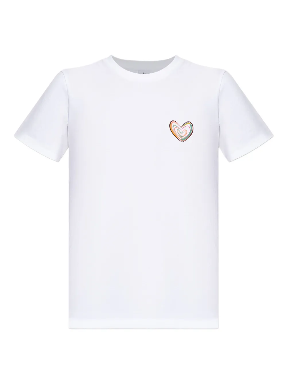 Ps By Paul Smith Heart-embroidered T-shirt In White