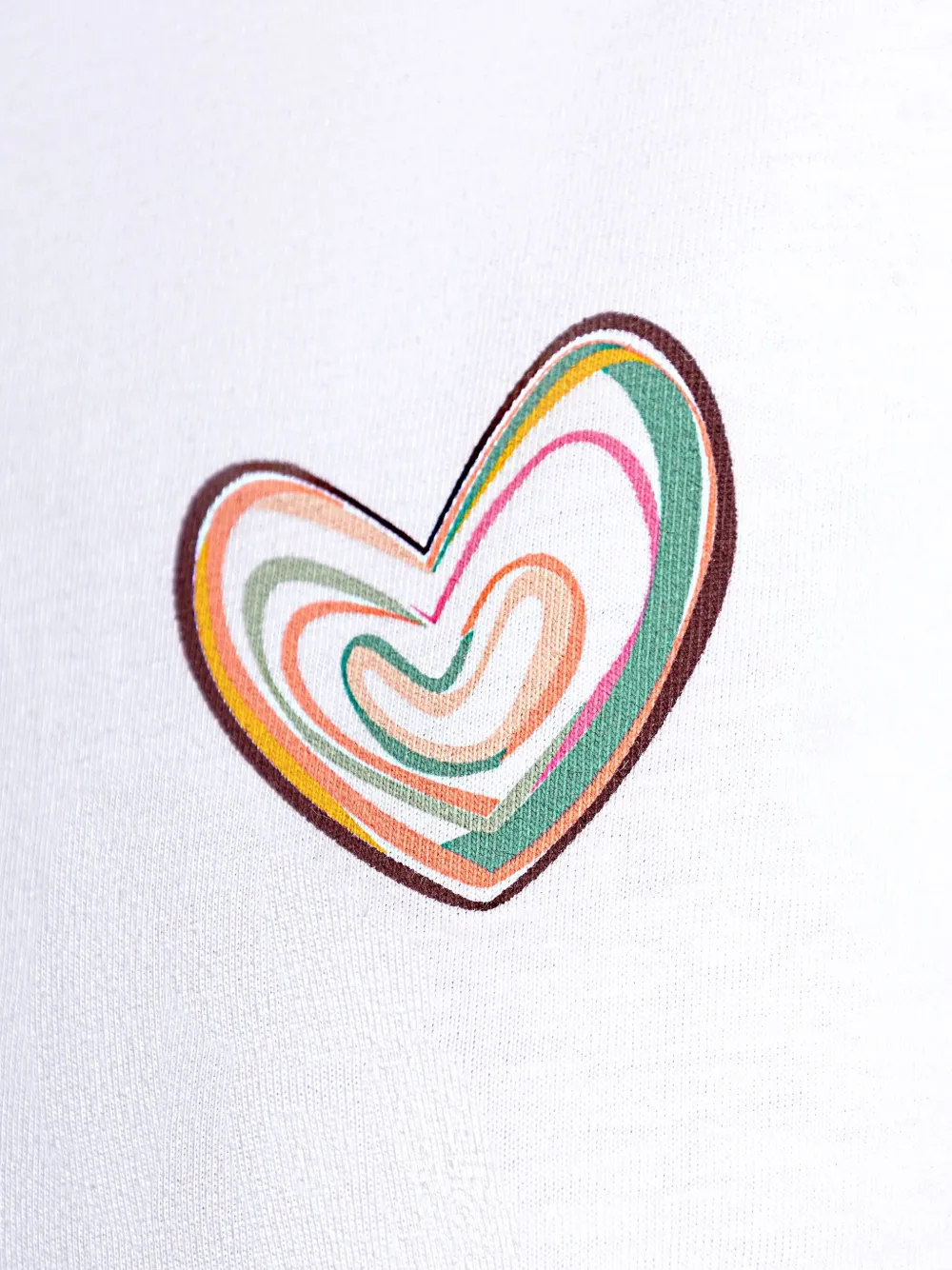 Ps By Paul Smith Heart-embroidered T-shirt In White