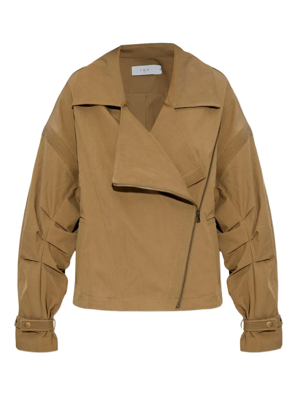 IRO Harper diagonal-zip biker jacket Bruin