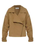 IRO Harper diagonal-zip biker jacket - Brown