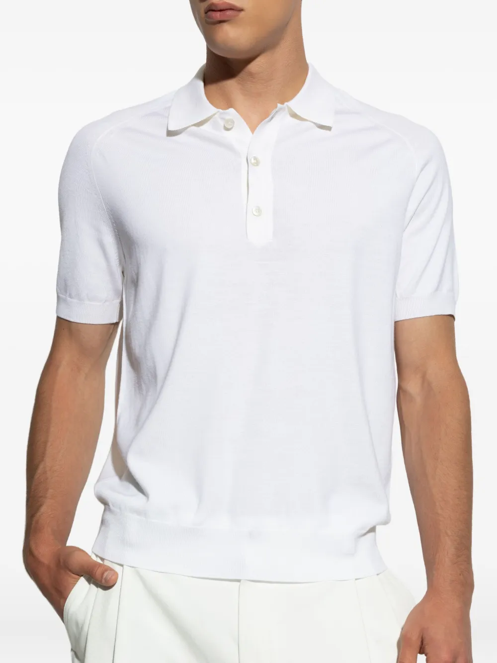 TOM FORD short-sleeved polo shirt Wit