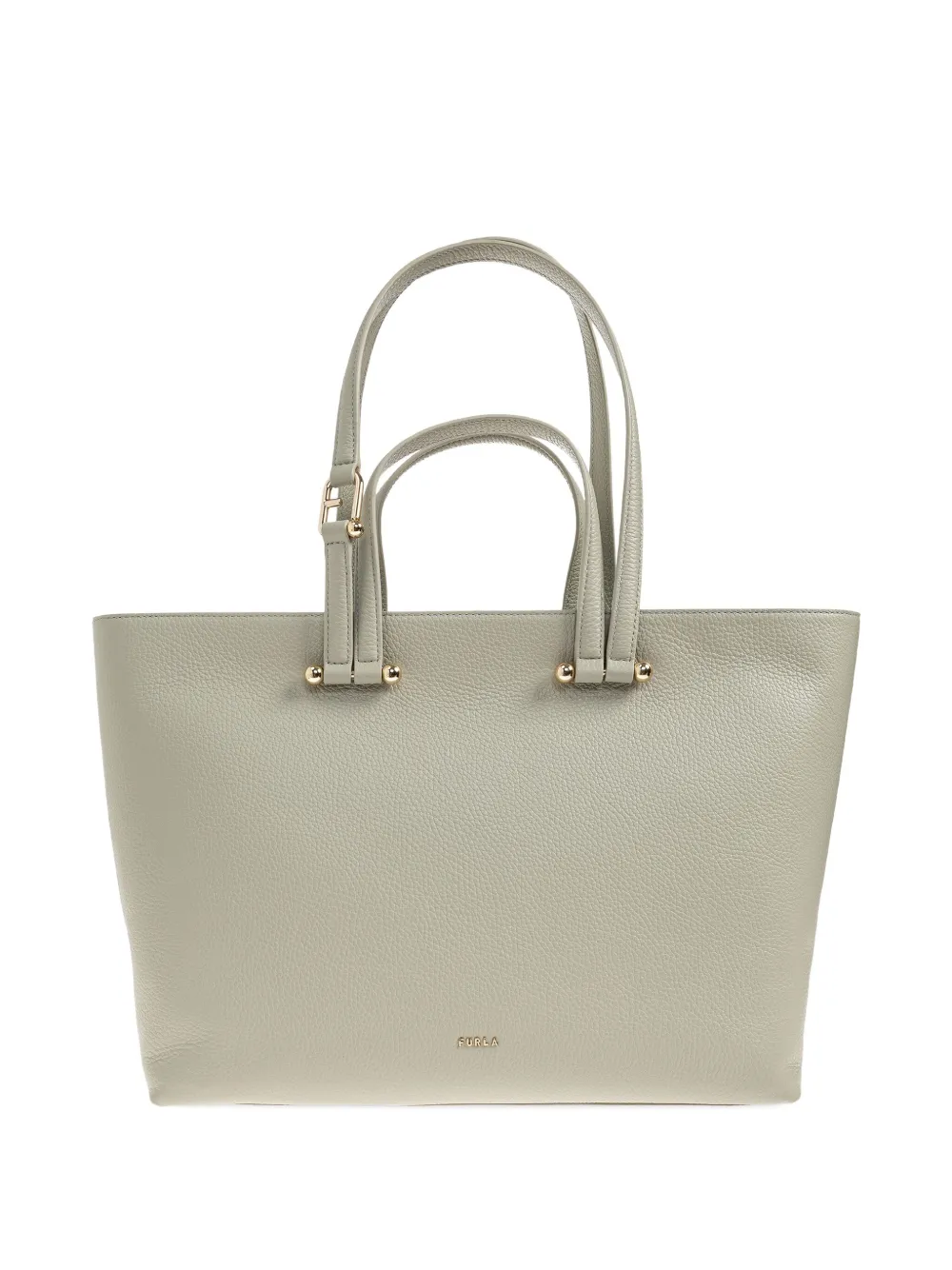 Furla Duetto leather tote bag Grijs
