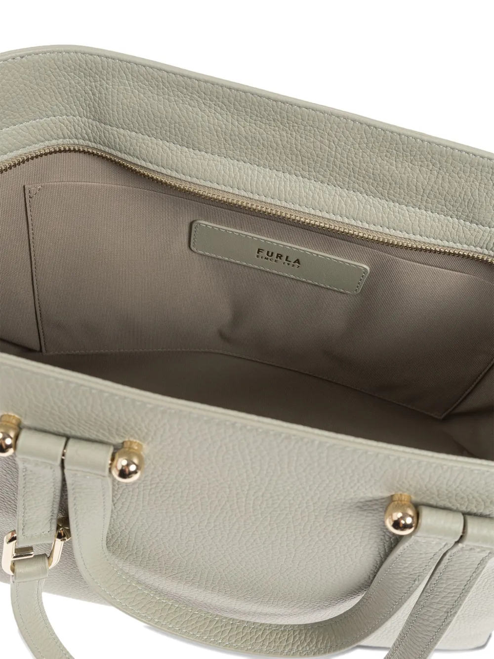 Furla Duetto leather tote bag Grijs