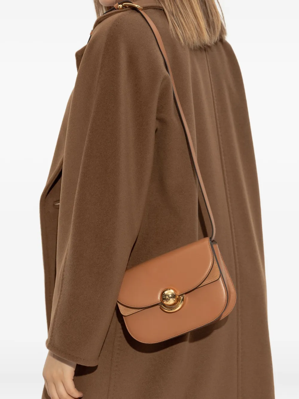 Furla Kleine Sfera leren schoudertas Bruin