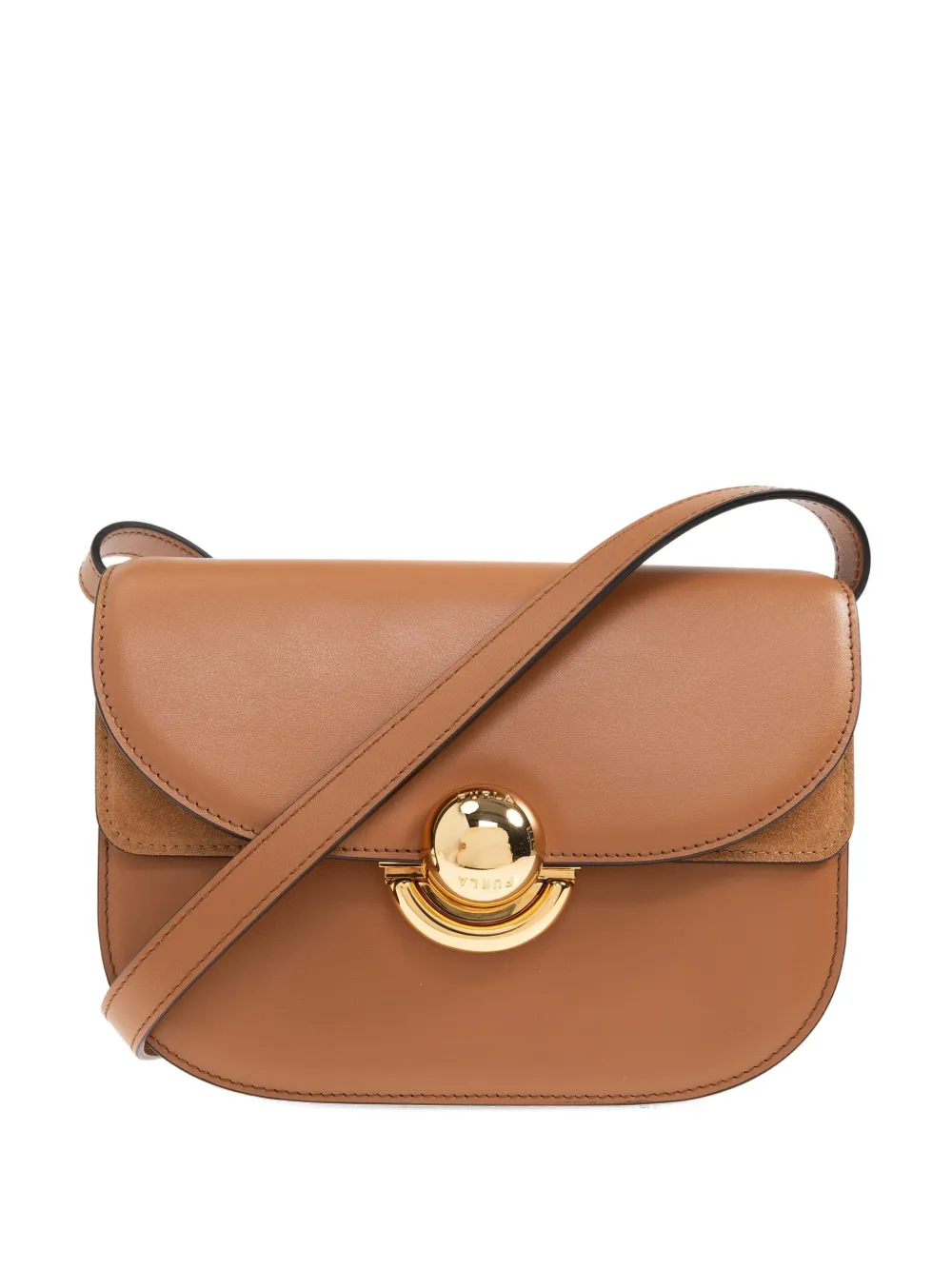 Furla small Sfera leather shoulder bag Bruin