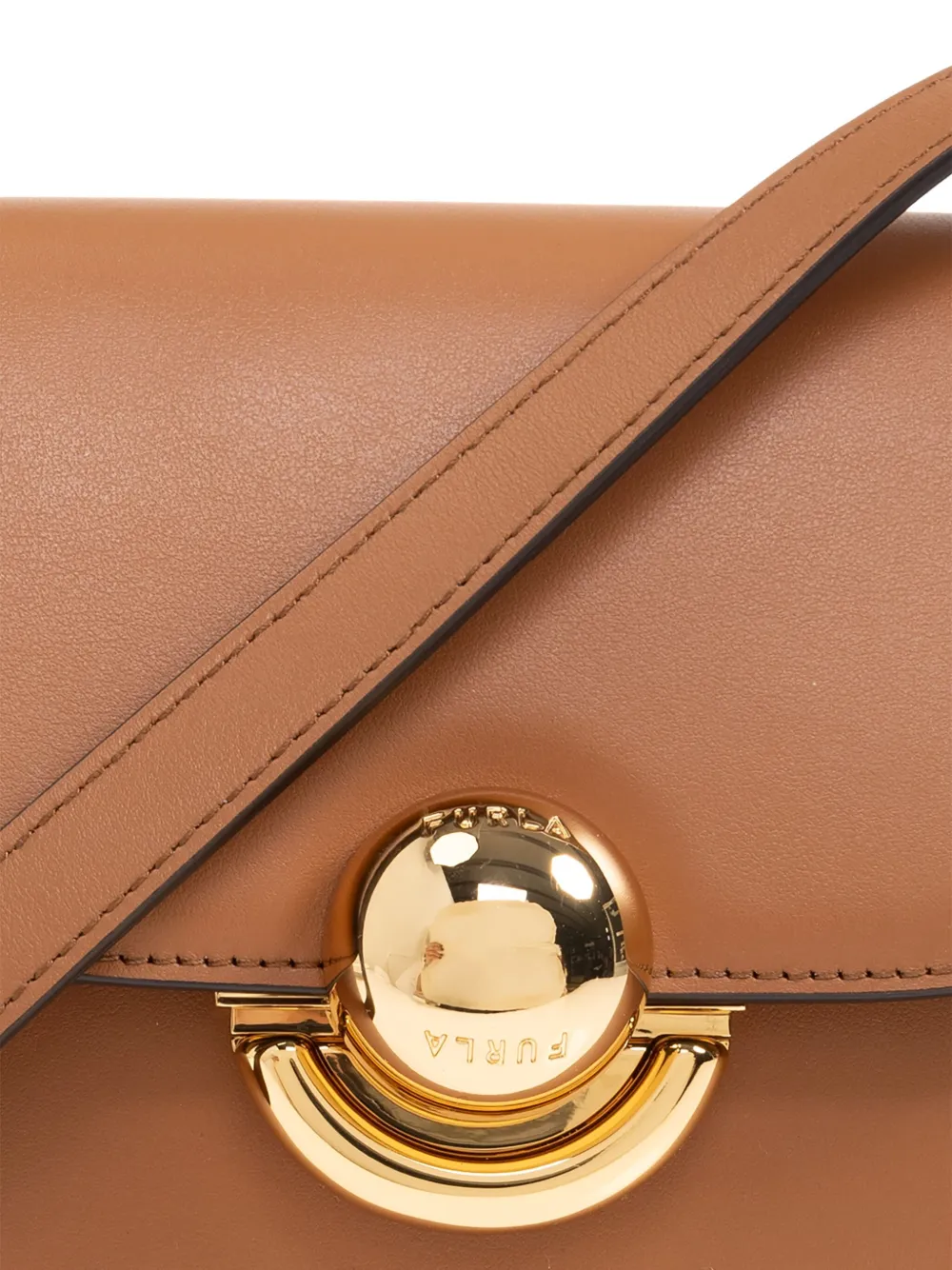 Furla Kleine Sfera leren schoudertas Bruin