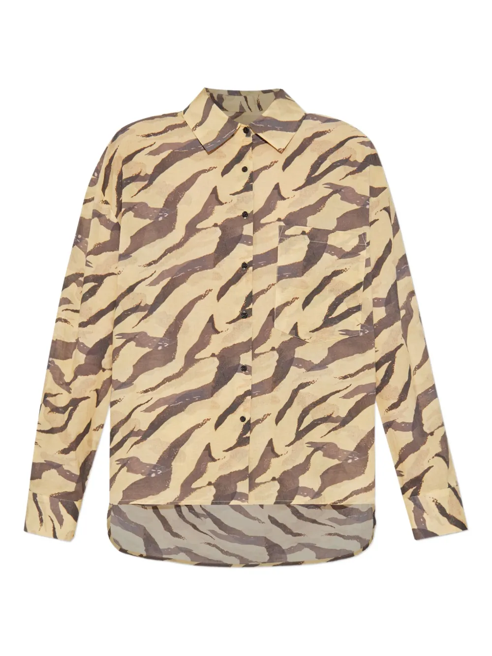 IRO Deriana tiger-print shirt Geel