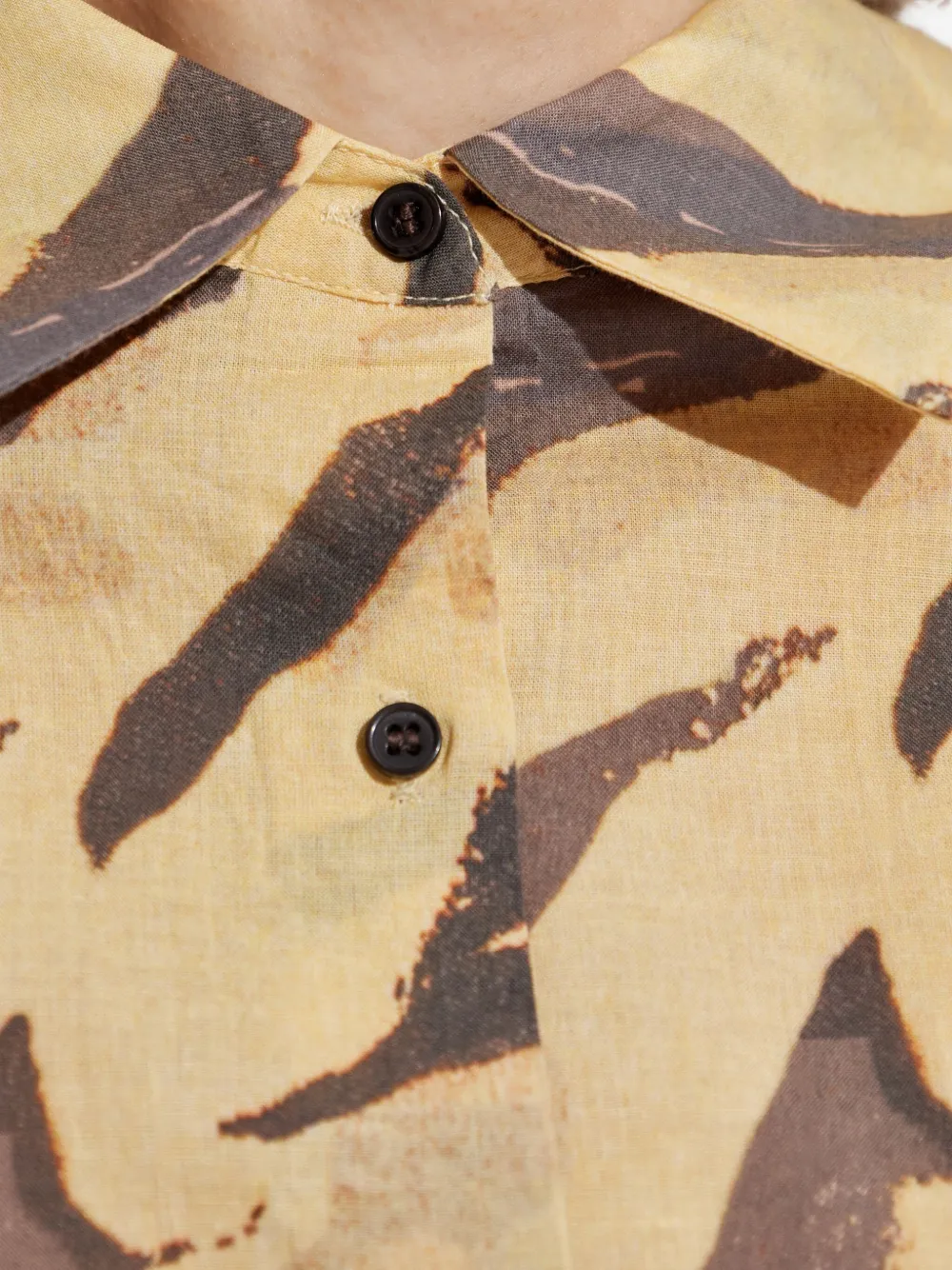 IRO Deriana tiger-print shirt Geel