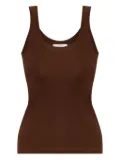 LEMAIRE scoop-neck cotton tank top - Brown