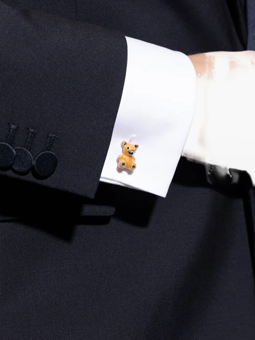 Paul Smith teddy bear cufflinks Zilver