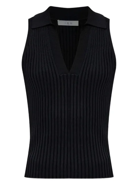 IRO ribbed polo top