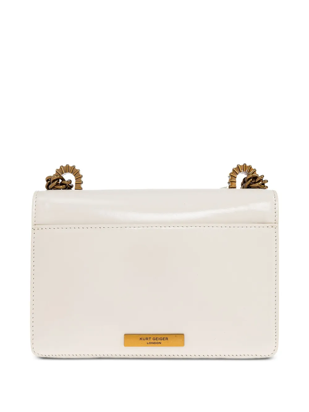 Kurt Geiger London bow embellished chain shoulder bag Beige
