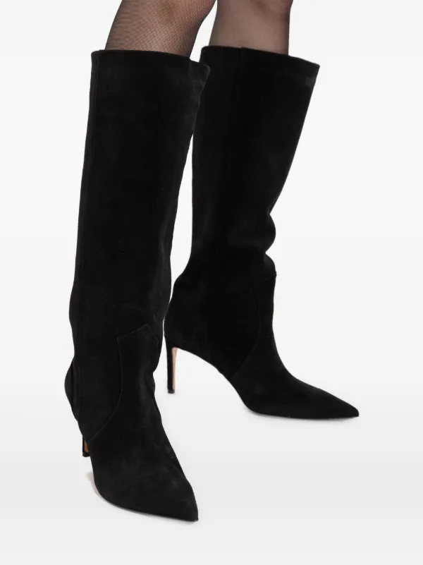 IRO 90mm pointed-toe knee-high Boots Black FARFETCH IN