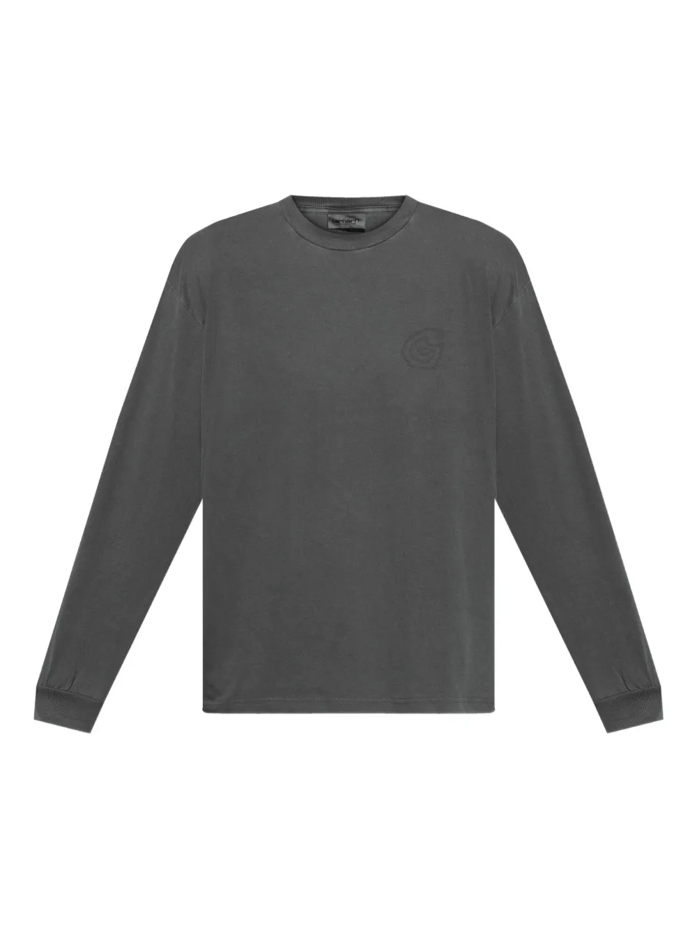 Carhartt WIP embroidered-logo long-sleeve T-shirt Grijs