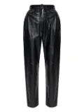 IRO drawstring leather trousers - Black