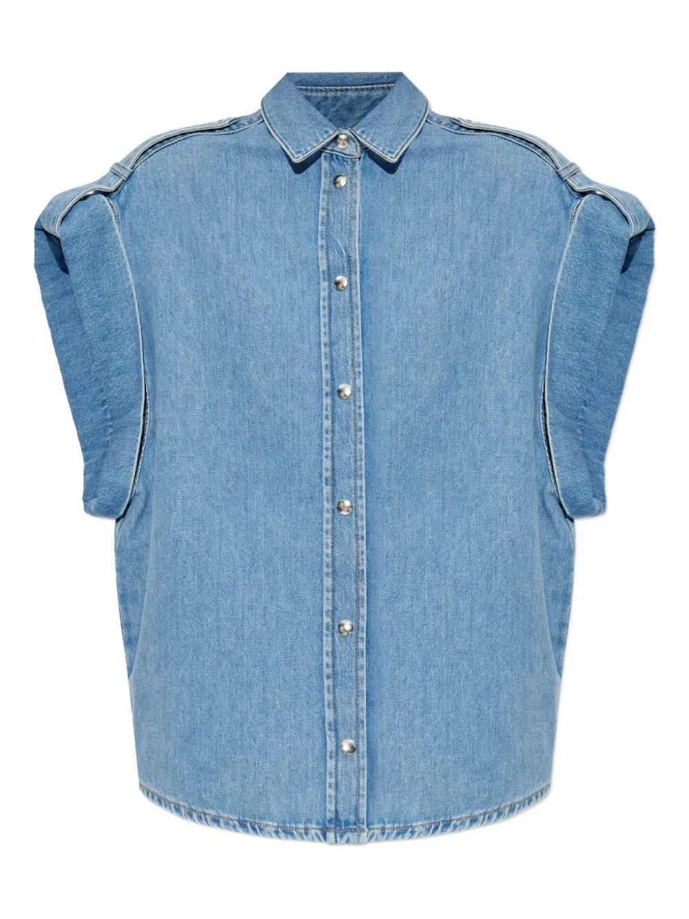 IRO puffed-sleeve denim shirt Blauw