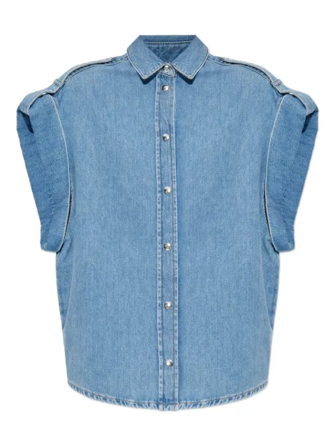 IRO Camisa jeans com mangas bufantes
