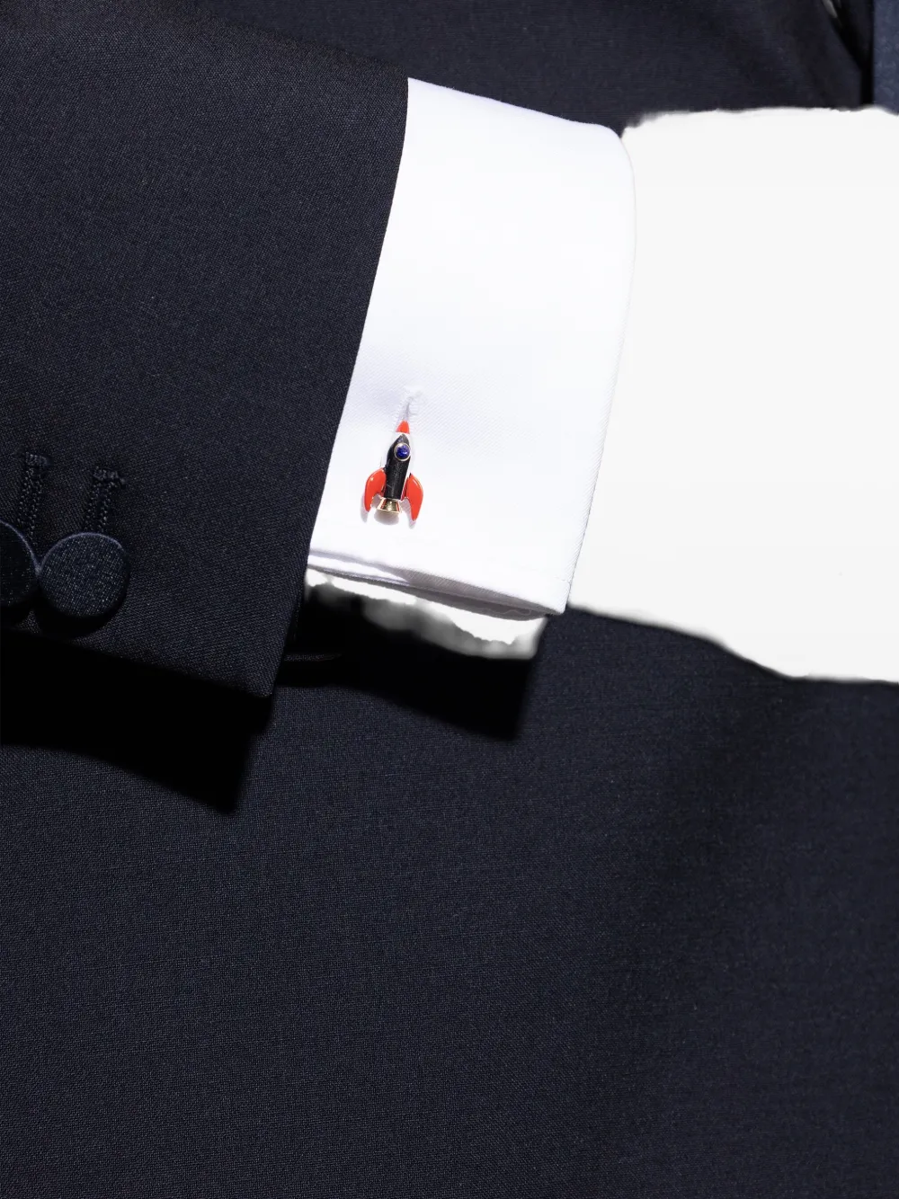 Paul Smith Manchetknopen met raket patroon Zilver