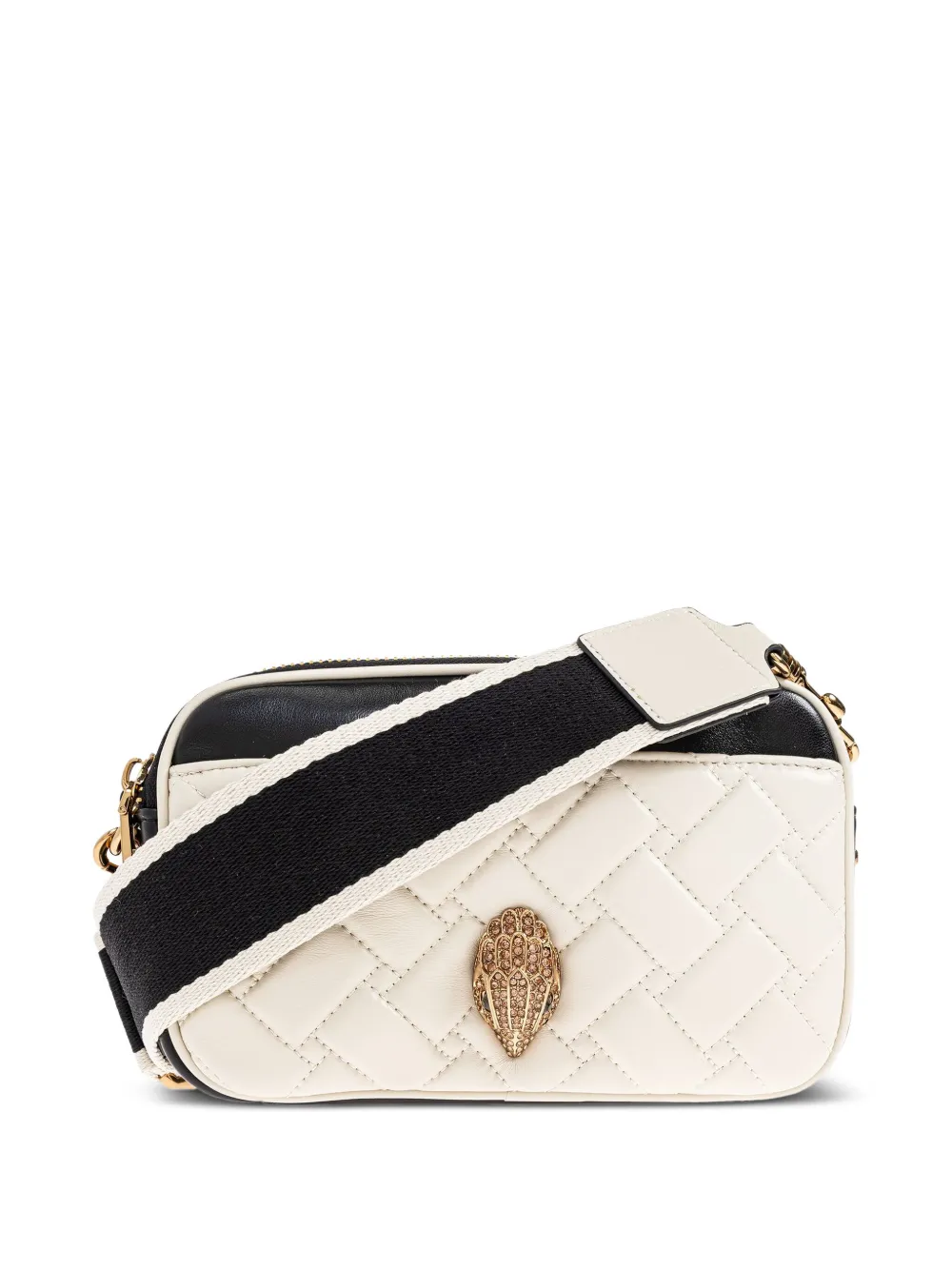 Kurt Geiger London dual-zip quilted shoulder bag Wit